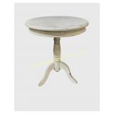 Wooden White Painted Accent Table Round Top