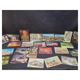 24) Vintage Postcards - Mix Lot