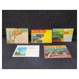 6) Vintage Postcard Books - Mix Lot