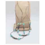 Vintage Liquid Silver Style Double Strand