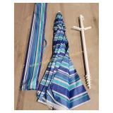 6 Foot Beach Umbrella w Carry Bag