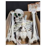 6 ft Tall Halloween Skeleton w Glowing Eyes
