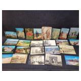 24) Vintage Postcards - Mix Lot