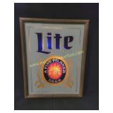 Vintage LITE Beer Lighted Sign Glass Front