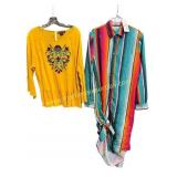 Western Blouse & Button Up Long Duster Size