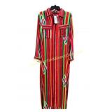 Red Sarape Maxi Shirt Dress Sz Medium