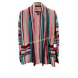 New Womenï¿½s Red Multicolor Duster Cardigan Size