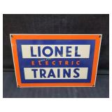 Vintage Enamel Lionel Electric Trains Sign