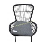 Metal Frame Plastic Wicker Style Patio Chair w