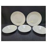 Crate & Barrel Fine Bone China Plates & Bowls