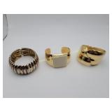 Vintage Gold Tone Metal Bracelets