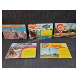 5) Vintage Postcard Books - Mix Lot