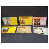 6) Vintage Postcard Books - Mix Lot