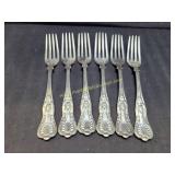 6) Antique 1886 Holmes & Edwards HE Silver-Plate
