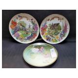 3) Vintage Collectible Plates - RECO & SEVRES