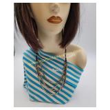 LUCKY Brand Metal & Leather Multiple Strands