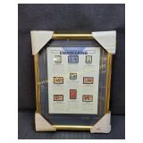 The Stamps Of Engineering Framed Under Glass