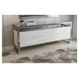 Modani Bari White Dresser Glass & Mirror Top