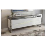 Modani Bari White Dresser Glass & Mirror Top