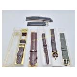 5) Vintage New Old Stock Leather Watch Bands