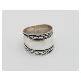 Sterling Silver Bali Style Wide Ring Size 9