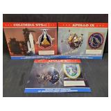 3) NASA Patches Apollo IX, X & Columbia STS-1