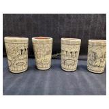 4) Vintage Floriberto Bustillos Shotglasses