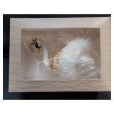 Coastal Collection Glass Swan Christmas Ornament