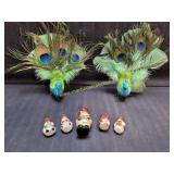 Mic Lot Of Vintage Christmas Ornament - Peacocks