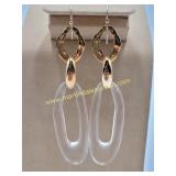 Alexis Bittar Lucite & Gold Link Earrings