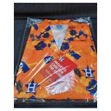 NIB Houston Astros Orange Hawaiian Style Shirt