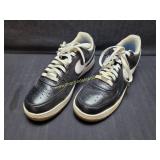Black Leather Nike Airforce 1 Shoes AF1-82 Men