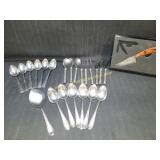 Vintage Mix Lot Of Dessert Spoons & Knife