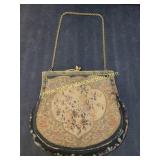 Antique Jeweled Snake Clasp Tapestry Evening