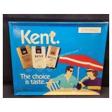 Vintage 1988 KENT Cigarettes Metal Sign