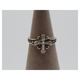 Sterling Silver Cross Ring Sz 4