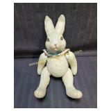 Vintage Jointed Musical Rabbit Toy - Resin?