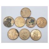 8) Mix Lot Sacagawea & Presidential Golden Dollars