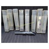 8) NEW HSS 1" Drill Bits 1/2" Shank