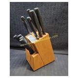Mix Lot Of Kitchen Knives & Wood Block