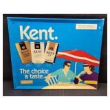 Vintage 1988 KENT Cigarettes Metal Sign