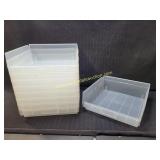 Group Of 9 Akro-Mills Plastic Trays 11" x 11"