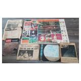 Vintage Newspapers, Life Magazine & Poster Moon