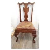 1) Theodore Alexander Leather Side Chair