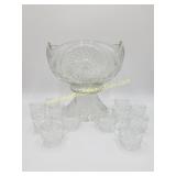 Vintage Punch Bowl Set - 12 Cups and Punch Bowl,
