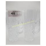 4) Cristal dï¿½Arques-Durand CHANTILLY Pint Pitchers