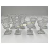 8) Imperial CAPE COD Sherbet & Tumbler Glasses