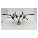 Vintage Airplane Toy On Stand Pull Rope