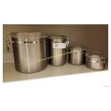 Oggi Stainless Steel Canisters - Set of 4