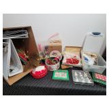 Mix Lot Christmas Decor, Household & Binders